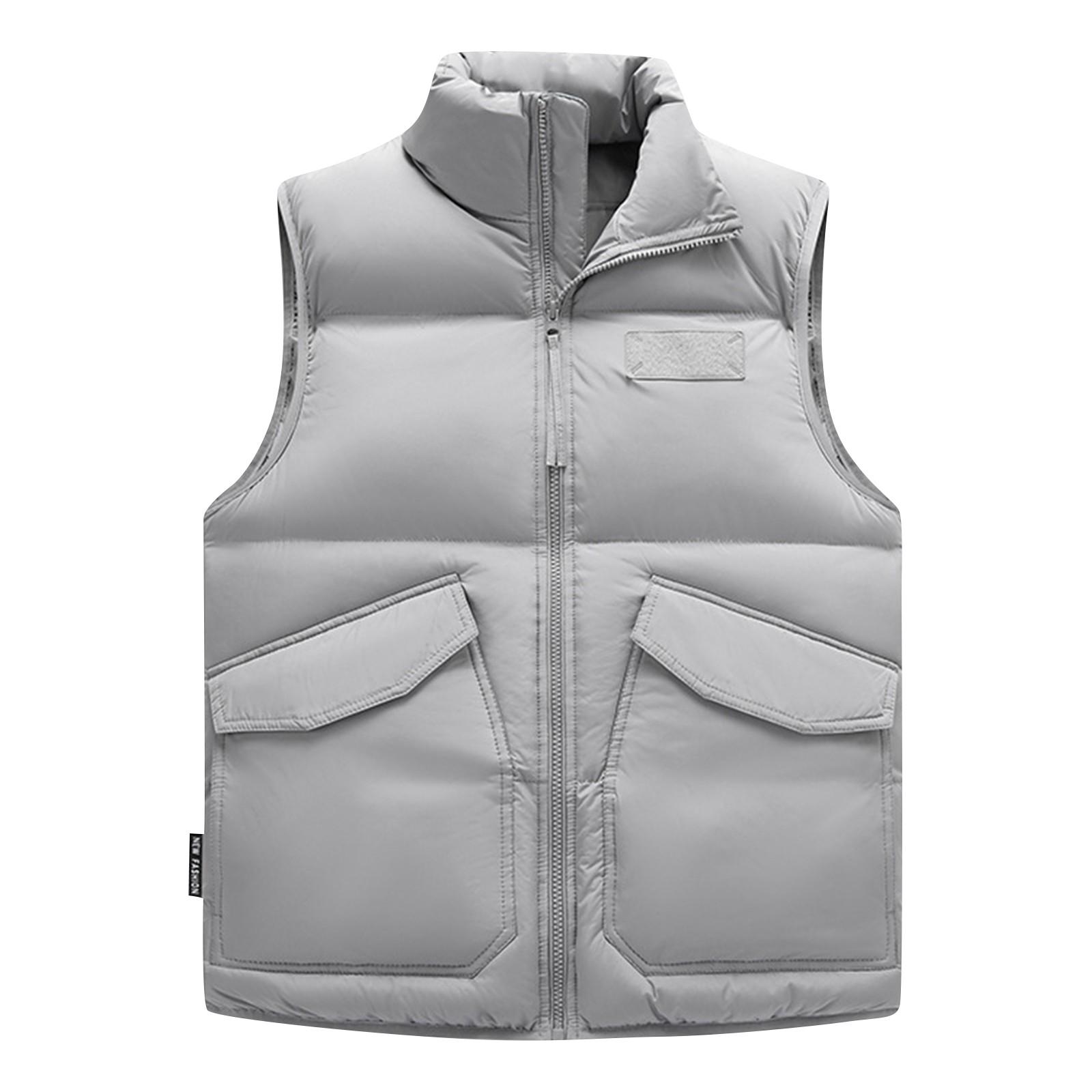 

Зимний чистый воротник-стойка, пуховая хлопковая майка, облегающий крой и красивый молодой человек XXXL