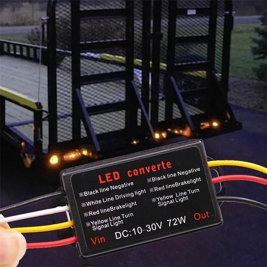 10-30V Universal Car Flash Strobe Controller Flasher Module Adapter for LED Side Marker Brake Light Tail Stop Turn Signal Work Light 2pcs