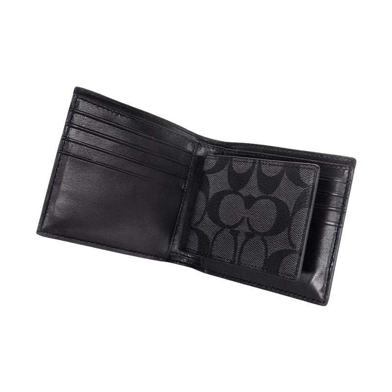 Coach Wallet [Customized Bag] 3 IN 1 11 Naughty Cat Scratches Exquisite Embroidery Stickers Naughty Cat (Black) Basic Package (Bag + Dust Bag)