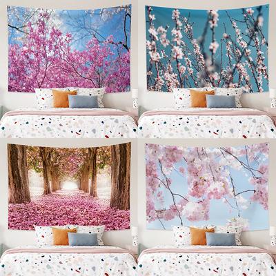 Spring Trees Flowers Wall Decor Tapestry Home Living Room Tapestry