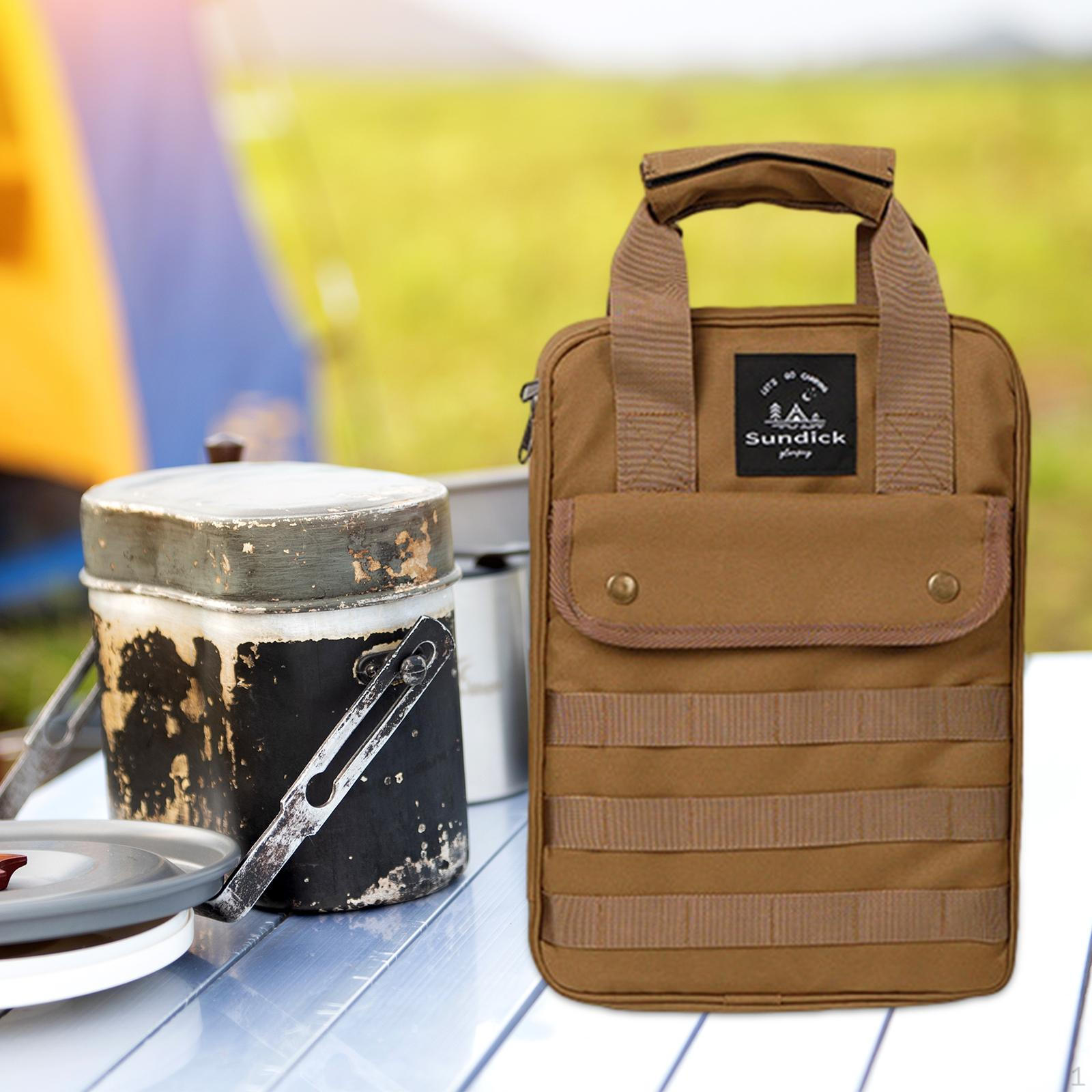 

Сумка для хранения походной посуды, сумка для кухонных принадлежностей, сумка для барбекю, путешествия коричневый