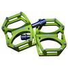 WELLGO Aluminum Pedals with Apple M194 Pins, CNC, Thin, Green, 260g, Road/ATB/MTB,