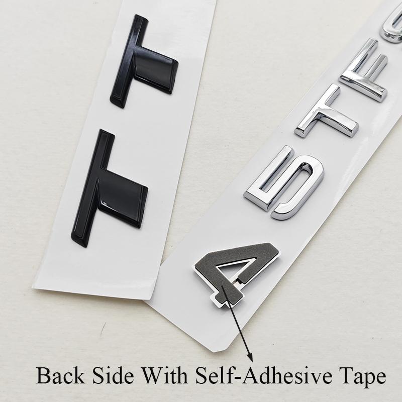 1pc 3D ABS Chrome Black Car Sticker Logo TT 40 TFSI 45 TFSI Rear Trunk Badge Emblem Decals For 4HGFC TT 45TFSI 40TFSI Accessories