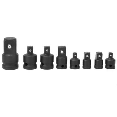 8 Stück Schwarz Stecknussadapter Reduzierstück CRV Schlagschrauber Konverter Set