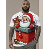 Funny Cartoon Santa Clause Graphic T-Shirt Merry Christmas Round Neck Short Sleeve Tees Fashion Loose Casual Comfortable Clothes