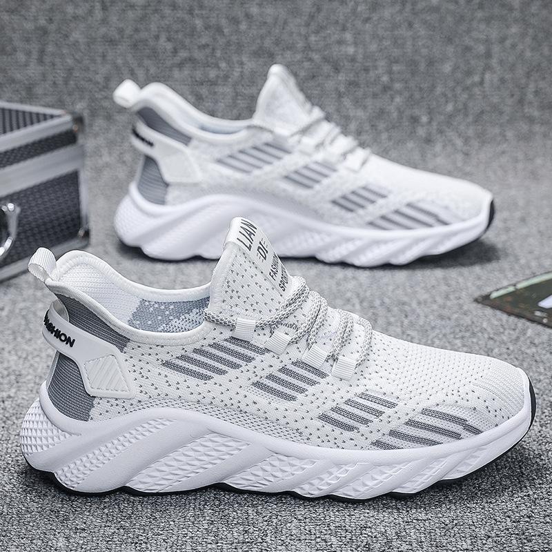 Shoes Men's Shoes Summer Breathable Thin Mesh Fly-woven Sneakers Men's Lightweight Soft Sole Running Casual