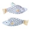 Pencil Bag Fish Shape Smooth Zipper Closure Pen Holder Large Capacity Thickened Canvas Stationery Organizer