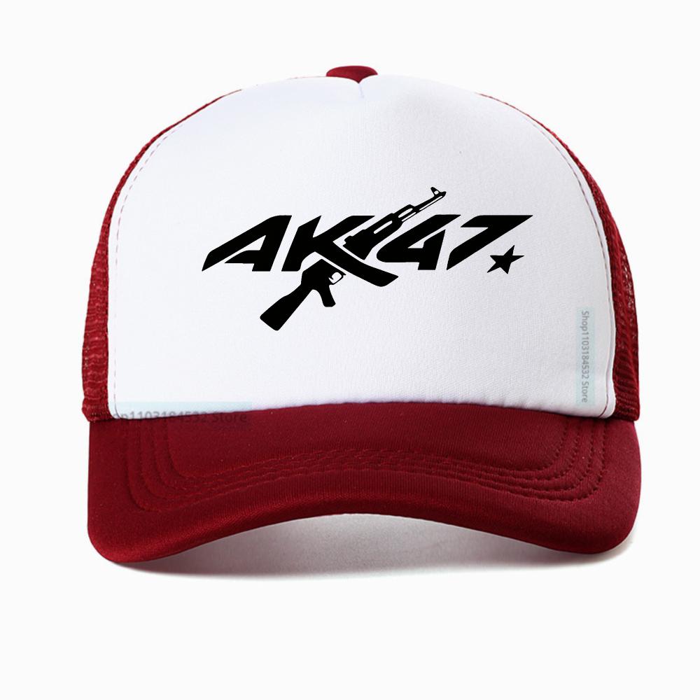 Unisex Ak47  Breathable Baseball Cap Mesh Adjustable Outdoor Spring Autumn Casual Sunscreen Hat