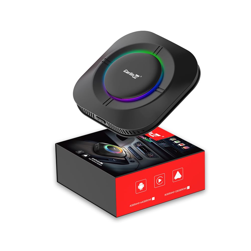 

CarlinKit Tbox Ambient SE Беспроводной адаптер CarPlay/Android Auto ai Box Система Android 13.0 4+64ГБ