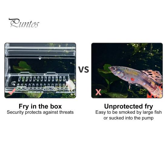 Aquarium Breeder Box Isolation Fish Breeding Hatching Divider Transparent Multi-Grid Design Fish Breeding Isolation Box for Shrimp Clownfish