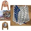 Attack on Titan Aufklärungstrupp Cosplay Mantel Jacke für Eren Jäger Fans**
