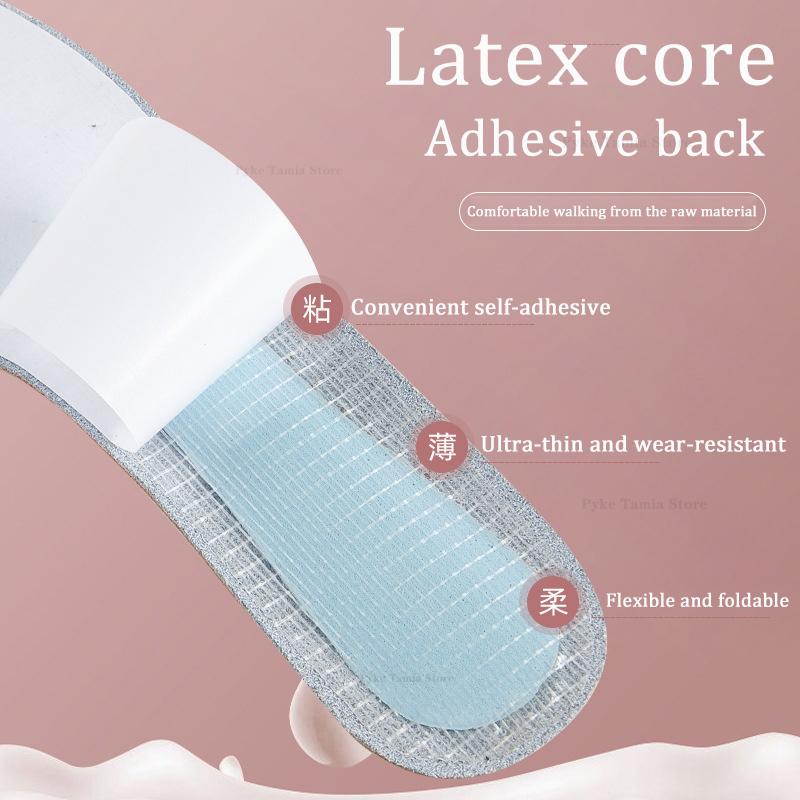Women's Leather Insoles High-heel Self-adhesive Non-slip Shoes Pads Breathable Sweat Soft Feets Sole Stickers Orthotics Inserts