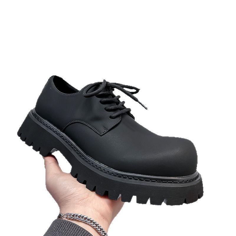 Low-top tooling leather shoes men's spring platform British trend versatile high-end Derby shoes men's 1526-A