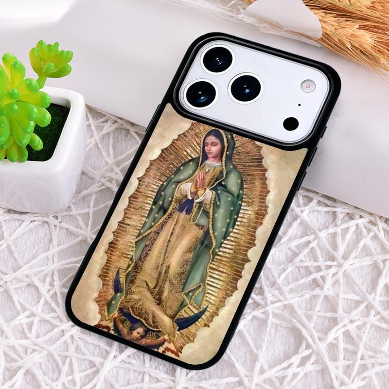 Virgen De Guadalupe Virgin Mary Shockproof Phone Case for iPhone 17 Air 16e 15 11 12 14 13 Pro Max Cover Coque