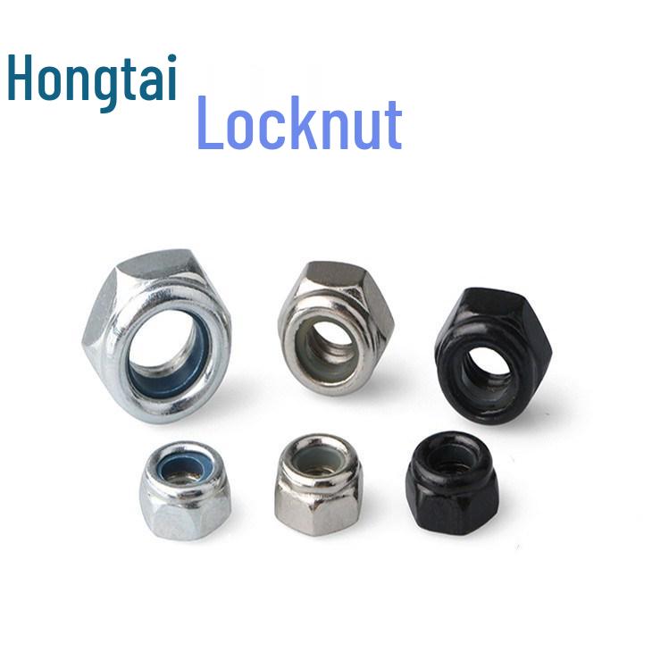 Black Self-Locking Zinc Nylon Nut - Anti-Slip M2 To M10 Sizes