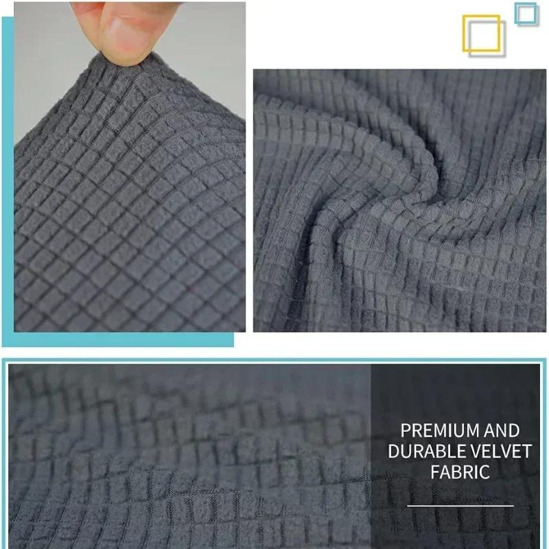 Elastic Square Footstool Cover Polar Fleece Ottoman Case Sofa Footrest Stool Slipcover For Living Room Home Furniture Protector