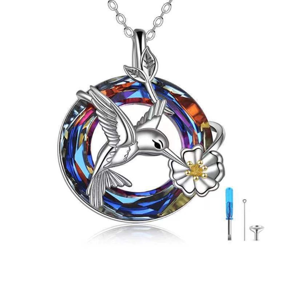 Exquisite Personality Hollowed-out Tree of Life Red Bird Pendant Necklace for Women Family Collar Jewelry Gifts of Love Gift
