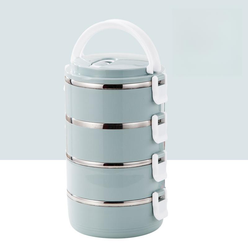 Portable Thermal Steel Bento Lunch Box Stainless Food Picnic School Container