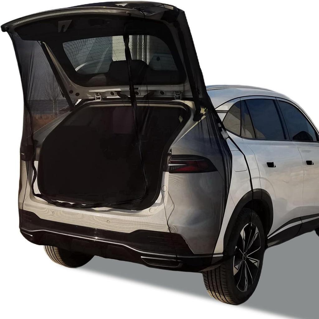 New Car Tailgate Screen, Anti-Mosquito and Anti-Insect Mesh Pocket, Ventilation Trunk Mesh Cover, Outdoor Camping Supplies