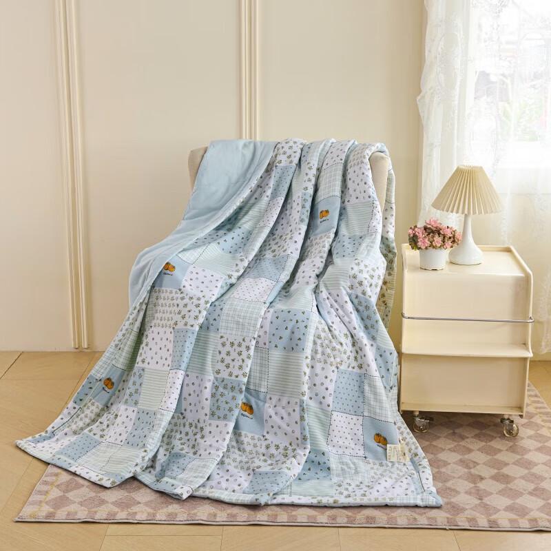 

ZMNXG Knitted Double-Layer Gauze Summer Quilt