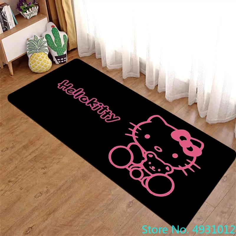 Anime Cartoon Kawaii Hello Kitty Rug Carpet Living Room Bedroom Bedside Decoration Soft Baby Kids Children Anti Slip Floor Mat