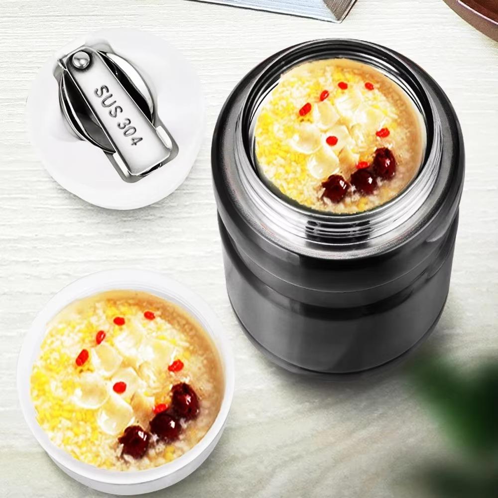 Large Capacity 750ml Thermal Food Jar with Spoon Soup Jar Durable Thermos Cup  School