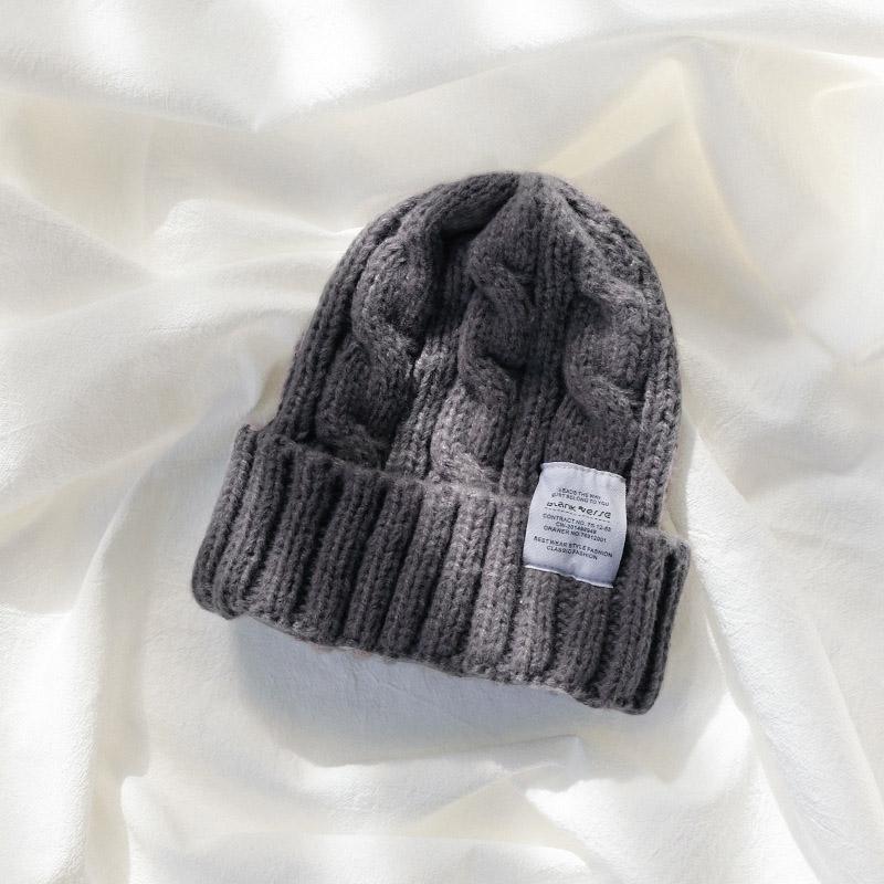 Candy Color Knitted Beanie Winter Hats For Women Girls Thick Warm Cap Ladies Casual Elastic Twist Crochet Hat