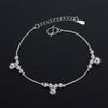 Simple Fashion Jewelry Ankle Bracelet Bells Bead Silver Plated Chain Foot Anklet