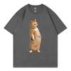 Funny Cat With Knife Meme Tshirt Unisex Unisex Clothing High Street Fashion Trend Tshirts Summer Casual Loose Short Sleeve T Shirt
