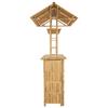 Outdoor Bar Table Natural 115 X 95 X 214 Cm Bamboo