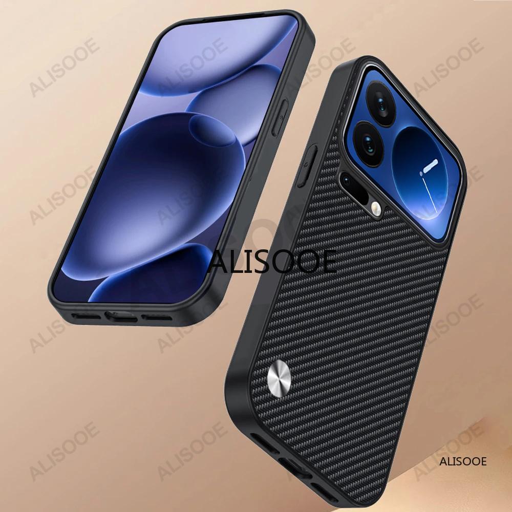 Leather Funda for Xiaomi 17 Case for Xiaomi 17 Pro Max Luxury Fiber Texture PU-Leather Protection Capa Cover