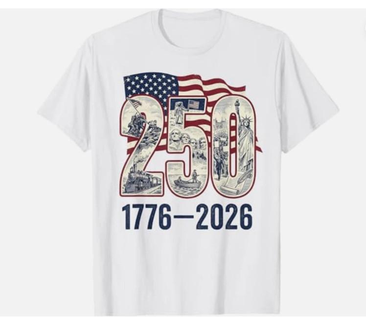 250 лет Америка 1776 2026 250-й США Патриотическая 4 июля Футболка 3XL