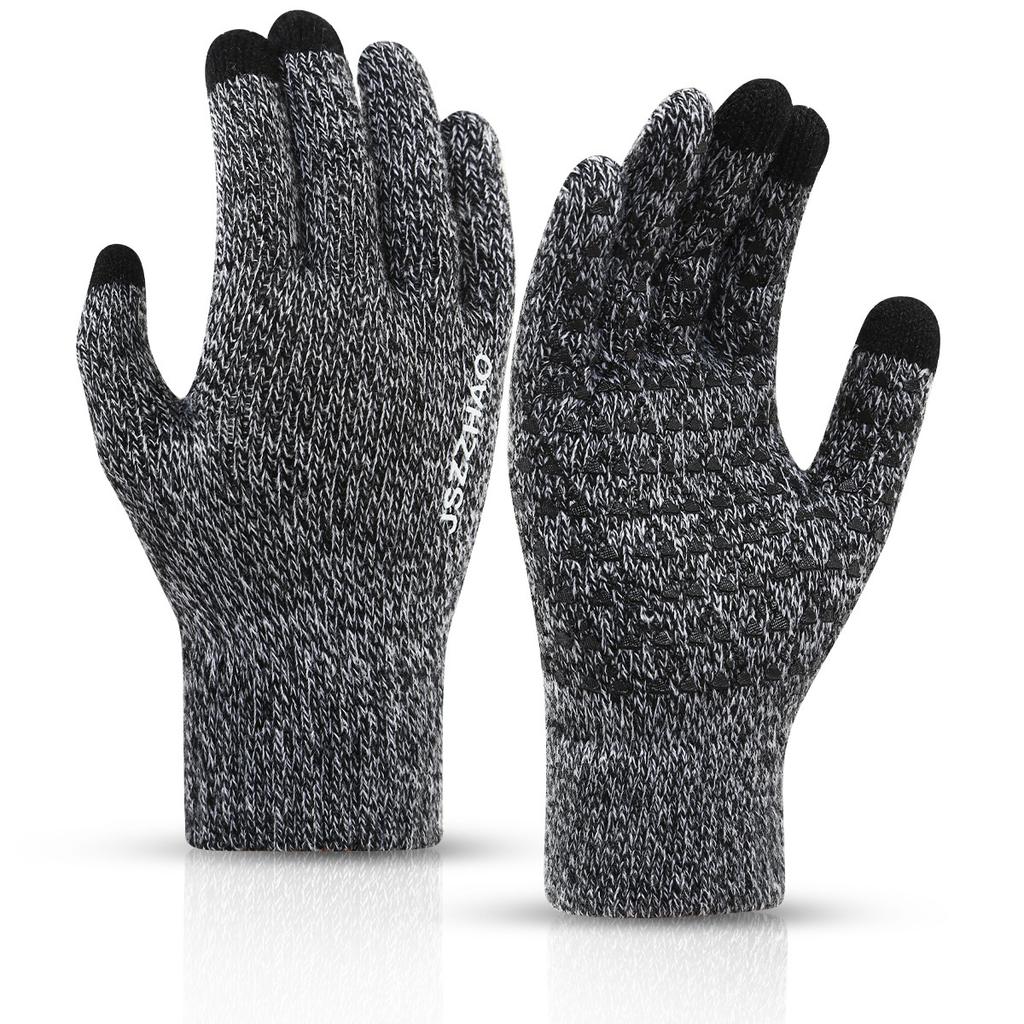 Outdoor Autumn and Winter Warm Gloves Fleece Running Gloves Men's and Women's Windproof Touch Screen Fitness Sports Photography