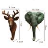 1 Pcs Retro Animal Model Decorative Hooks For Home Door Back Wall Hanging 3D Wall Art Resin Crafts