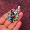 Ciondolo con Pietre Preziose Multipiètra Pietra Preziosa : Ciondolo Gioiello Fatto a Mano in Argento Sterling 925