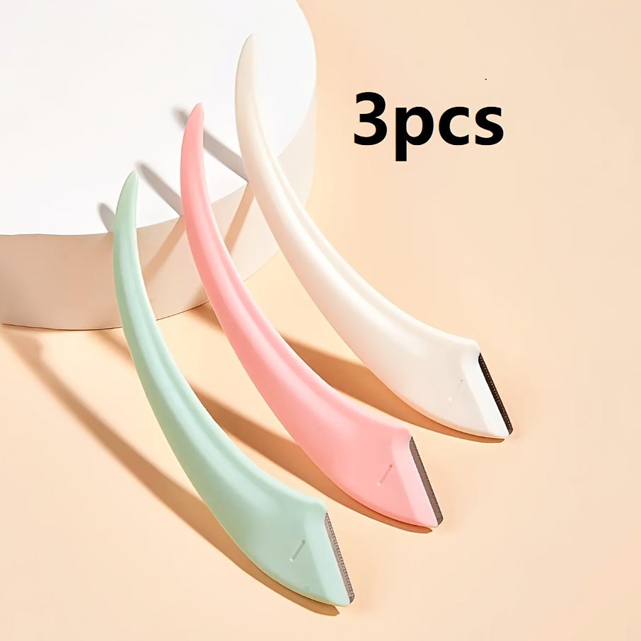 

Изогнутый триммер для бровей, бритва для бровей, мини-лезвие, портативная бритва для бровей, женский эпилятор для лица - инструмент для начинающих 3pcs