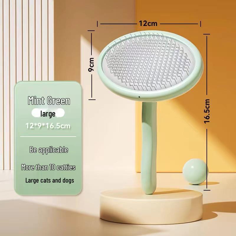 Plastic Fine-Toothed Pet Flea Comb with Steel Needles for Dogs and Cats