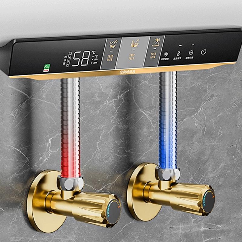 Brass 1/2inch Water Stop Valves Universals Water Flows Control Valves Hot/Cold Water Turn Angle Stop Valves