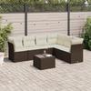 VidaXL Garden Furniture Set with Cushions 7 Pcs Brown Braided Resin 3217693