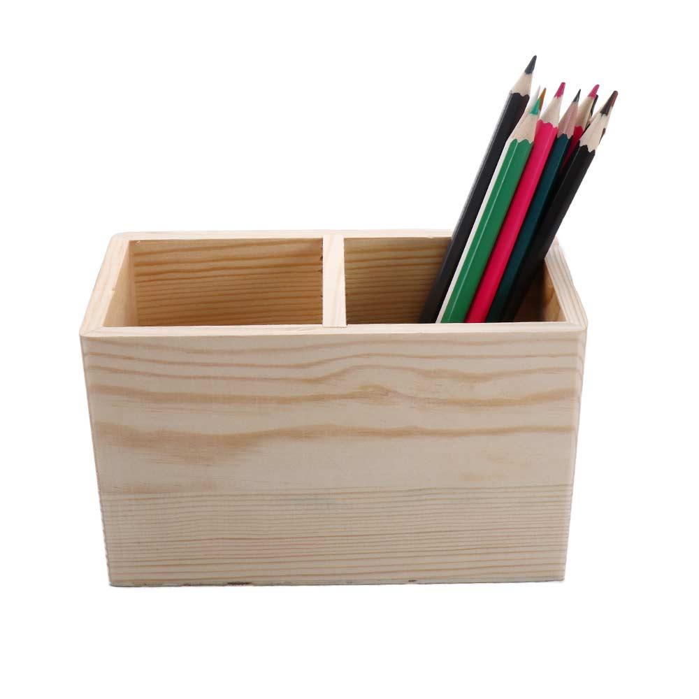 Pen Bracket Container Stationery Organizer Pen Holder 1/2 Grid Organizer Desktop Storage Box