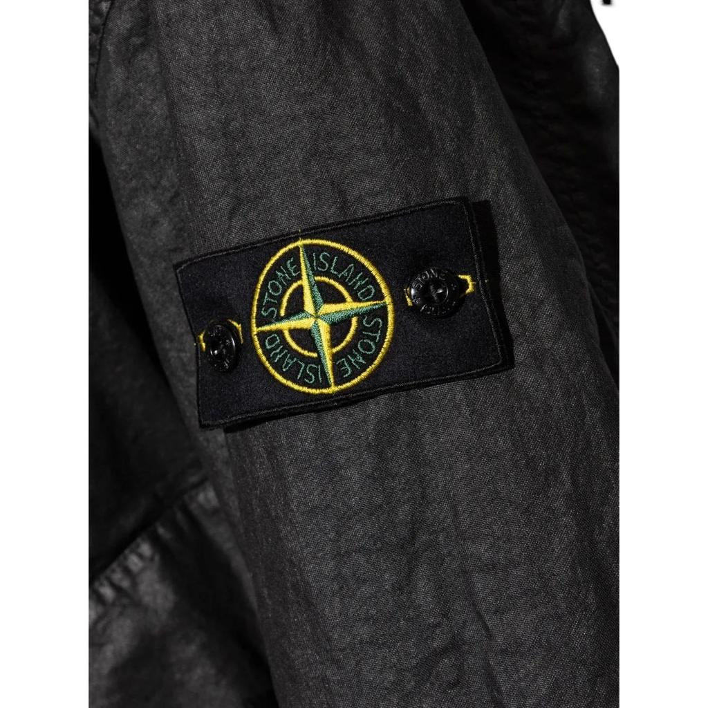 STONE ISLAND Ss25 Solid Color High Neck Lightweight Zip Long Sleeve Jacket Men Jackets Black K1S1541000-67S0069-V0029