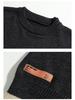 Pánský ležérní svetr s kulatým výstřihem v americkém retro stylu - Podzim/Zima Korejský pletený hoodie