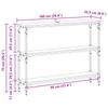 Console Table with Shelf Black Oak Effect 100 X 22.5 X 75 Cm