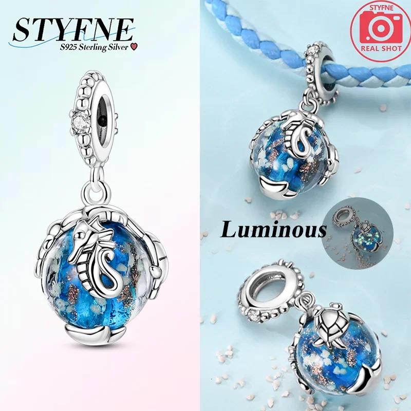 Shell Sea Mussel Blue Penguin Starfish Star Animal Original Copper Charms Bead Fit Bracelet Accessory Fine Gift Diy Jewelry