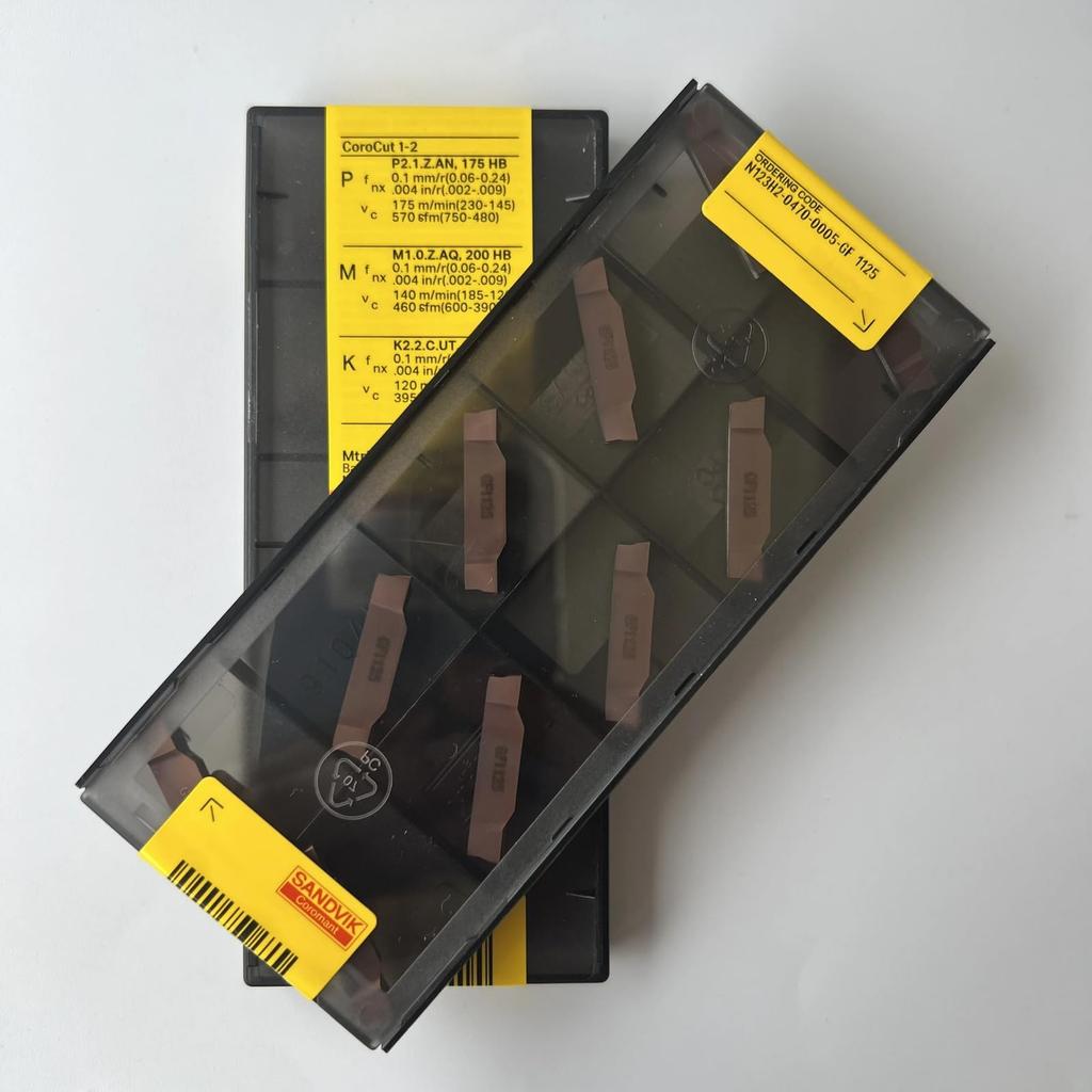 Original Sandvik / N123H2-0470-0005-GF 1125 CNC Lathe Carbide Blade Tool 10 Pcs