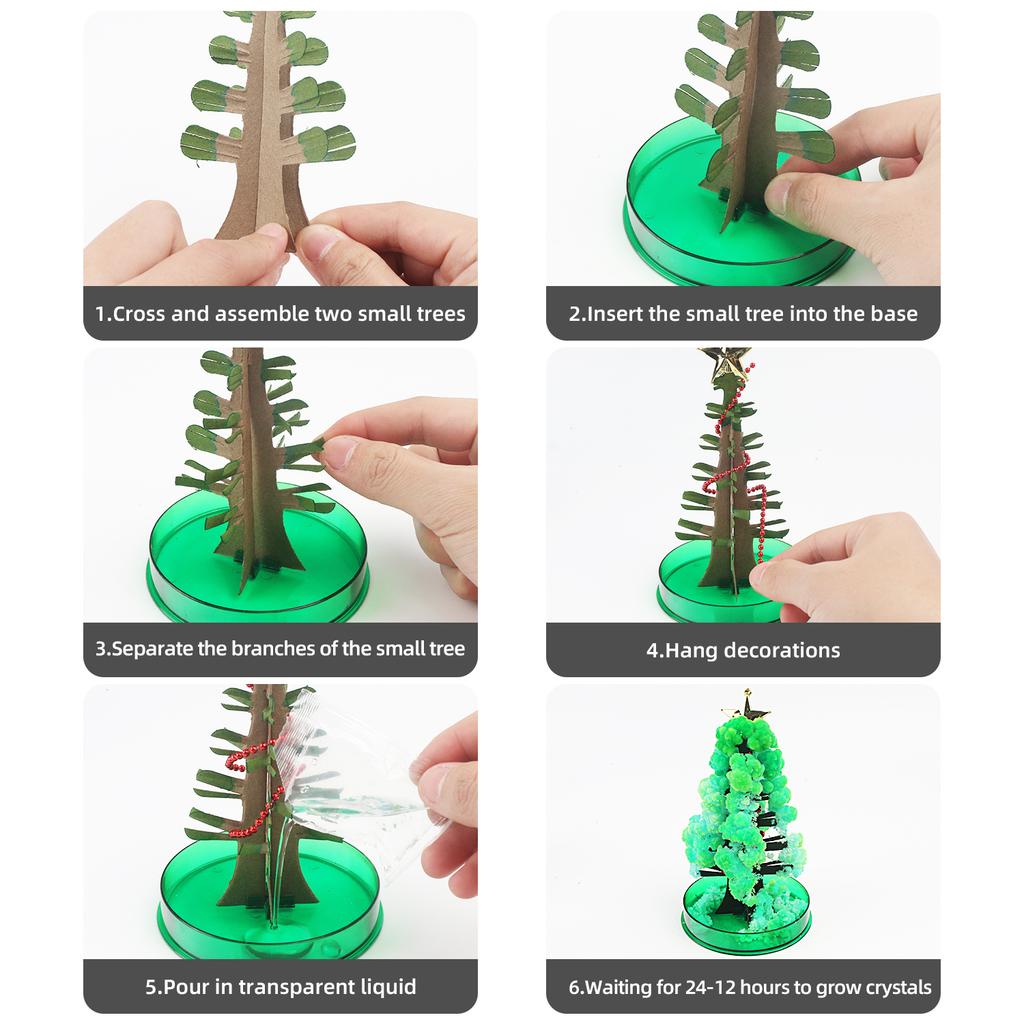 Magically Paper Sakura Crystal Trees Christmas Magic Growing Tree Japan Desktop Cherry Blossom Science Toys Novelty Funny Gift