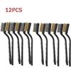 6 Pcs Industrial Toothbrush Mini Copper Steel Wire Brush Stainless Steel Wire Brush Dirt Hard Cleaning Toothbrush