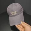 Big Head Circumference Letter Embroidery Baseball Cap Spring New Simple Versatile Cap Men and Women Show Small Faces