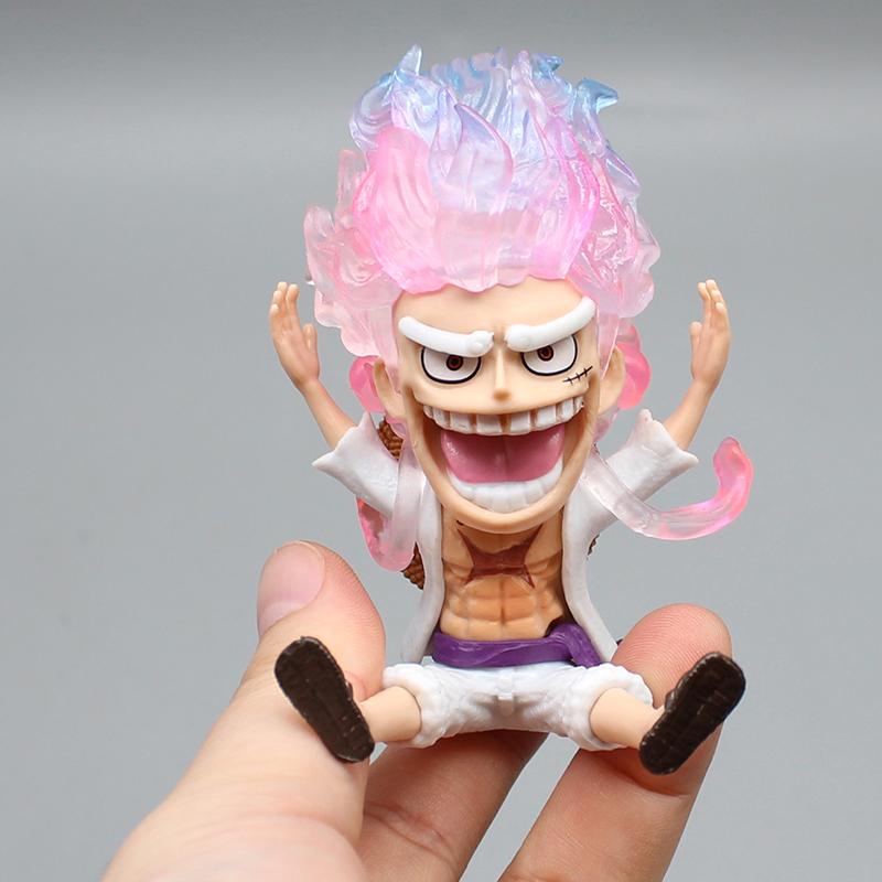 10cm One Piece Anime Figure Luffy Gear 5 Figurine Sun God Luffy Nika Pvc Action Figurine Statue Collectible Model Doll Kids Toys