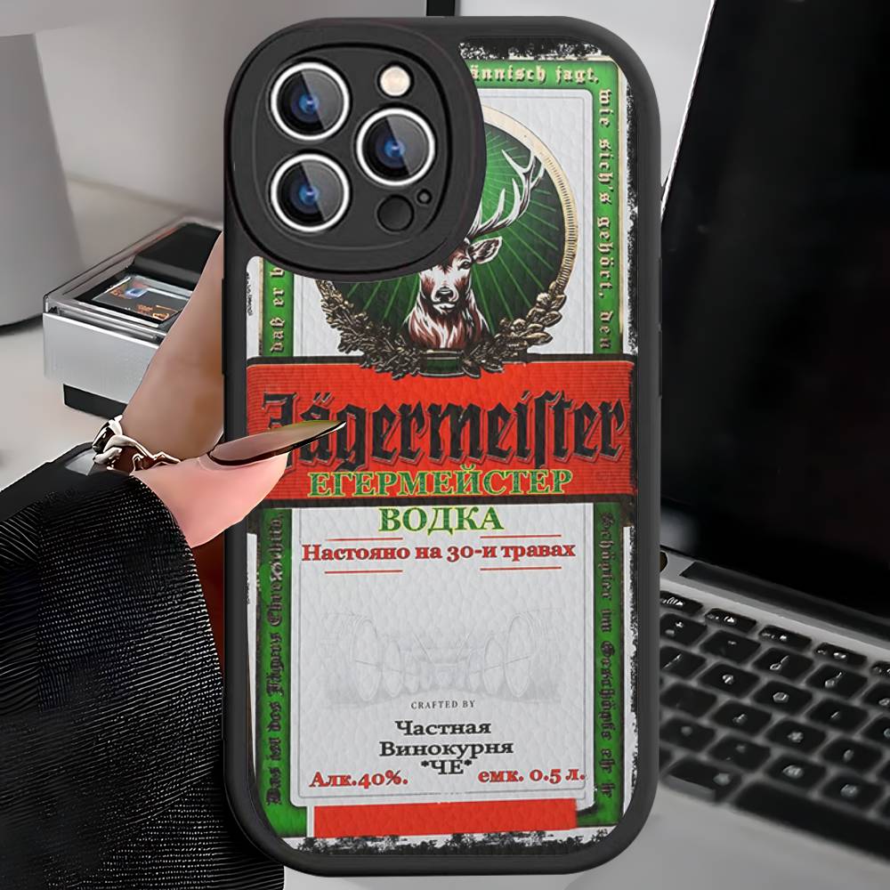 Hallo J-Jagermeister Logo Handyhülle Für IPhone 16 15 14 13 Pro Max 11 12 Plus Leder Silikon Hülle